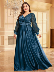 Plus Size Sequin Evening Dress