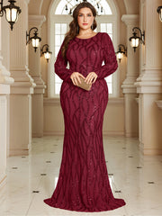 Royal Blue Lace Pocket Plus‑Size Mermaid Evening Dress