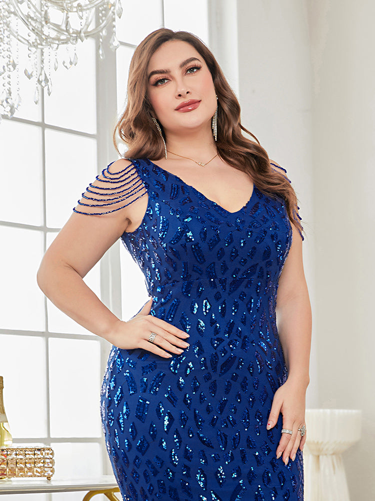 A-leafy-floral-plus-size-dress-Floral