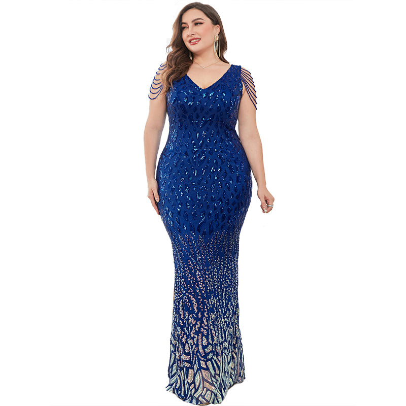 A-leafy-floral-plus-size-dress-Floral