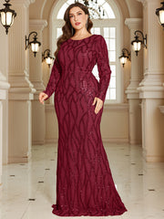 Royal Blue Lace Pocket Plus‑Size Mermaid Evening Dress
