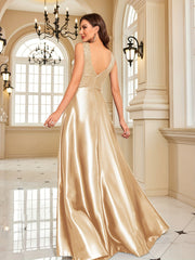 Sequin Sleeveless Bridesmaid Dress