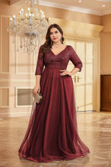 VNeck Sequin Evening Dress