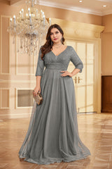 VNeck Sequin Evening Dress