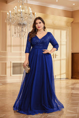 VNeck Sequin Evening Dress