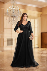 VNeck Sequin Evening Dress