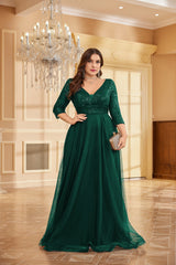 VNeck Sequin Evening Dress