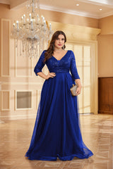 VNeck Sequin Evening Dress