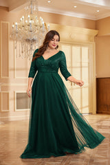 VNeck Sequin Evening Dress