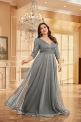 VNeck Sequin Evening Dress