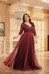 VNeck Sequin Evening Dress