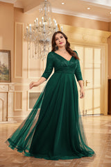 VNeck Sequin Evening Dress