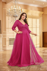 VNeck Sequin Evening Dress