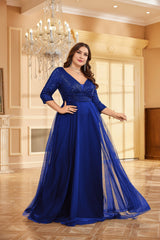 VNeck Sequin Evening Dress