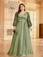 Plus Size Sequin Evening Dress