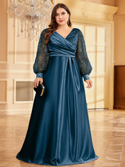 Plus Size Sequin Evening Dress