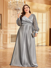 Plus Size Sequin Evening Dress