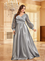 Plus Size Sequin Evening Dress