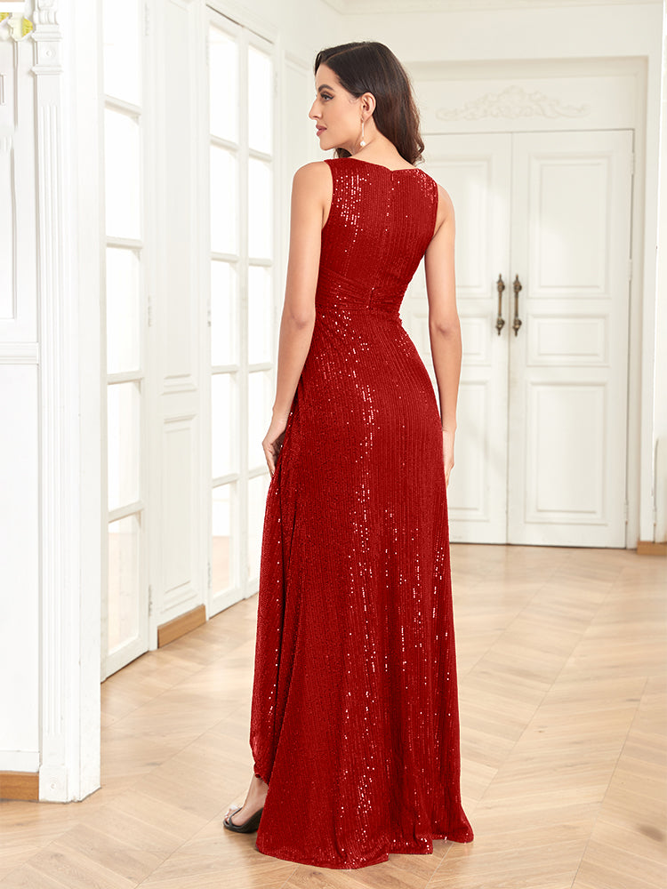 XUIBOL | Sleeveless V-neck Elegant Evening Dresses