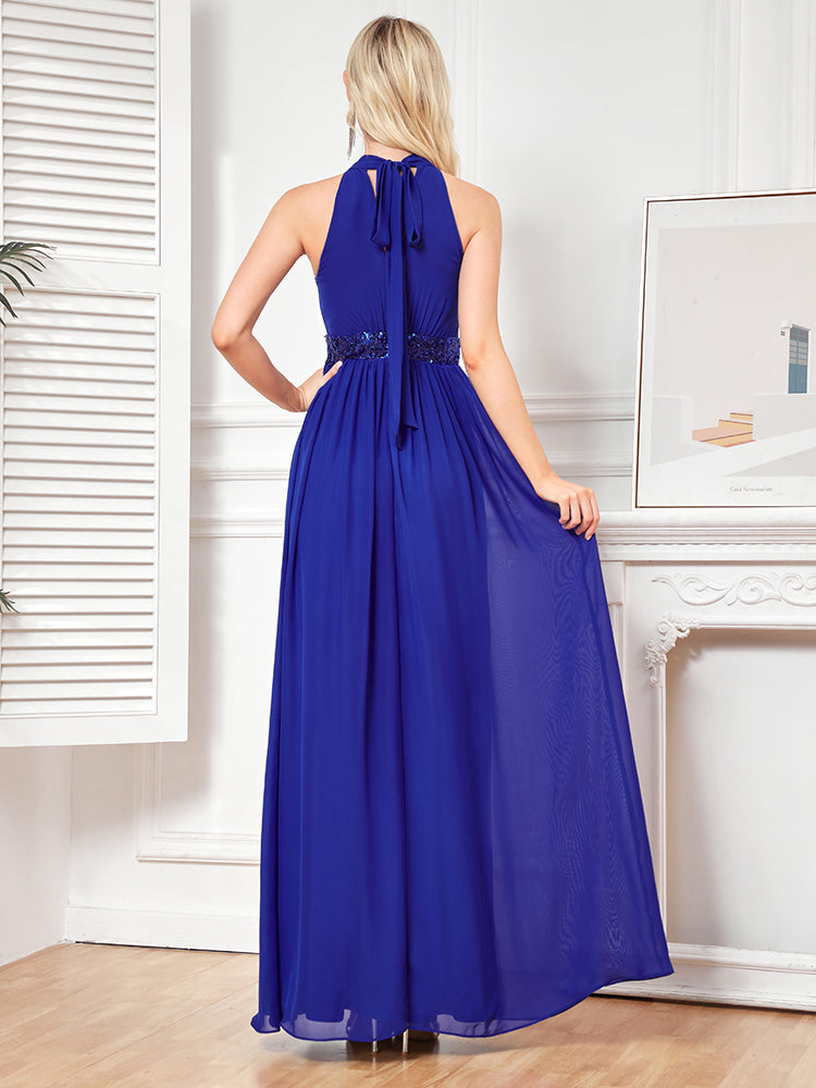 dusty blue gown