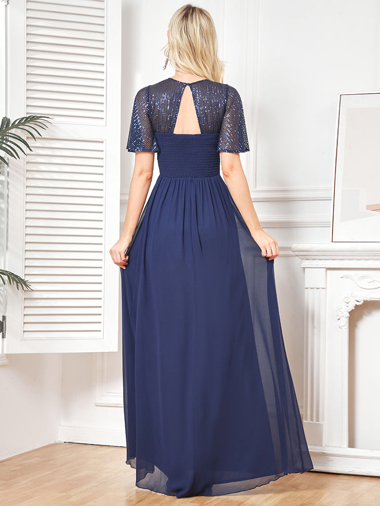 navy mother of the bride dress