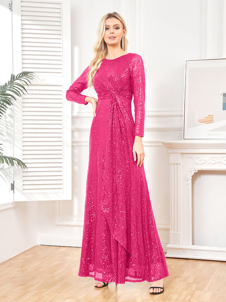 XUIBOL | Beaded Scoop-neck Elegant Evening Dresses
