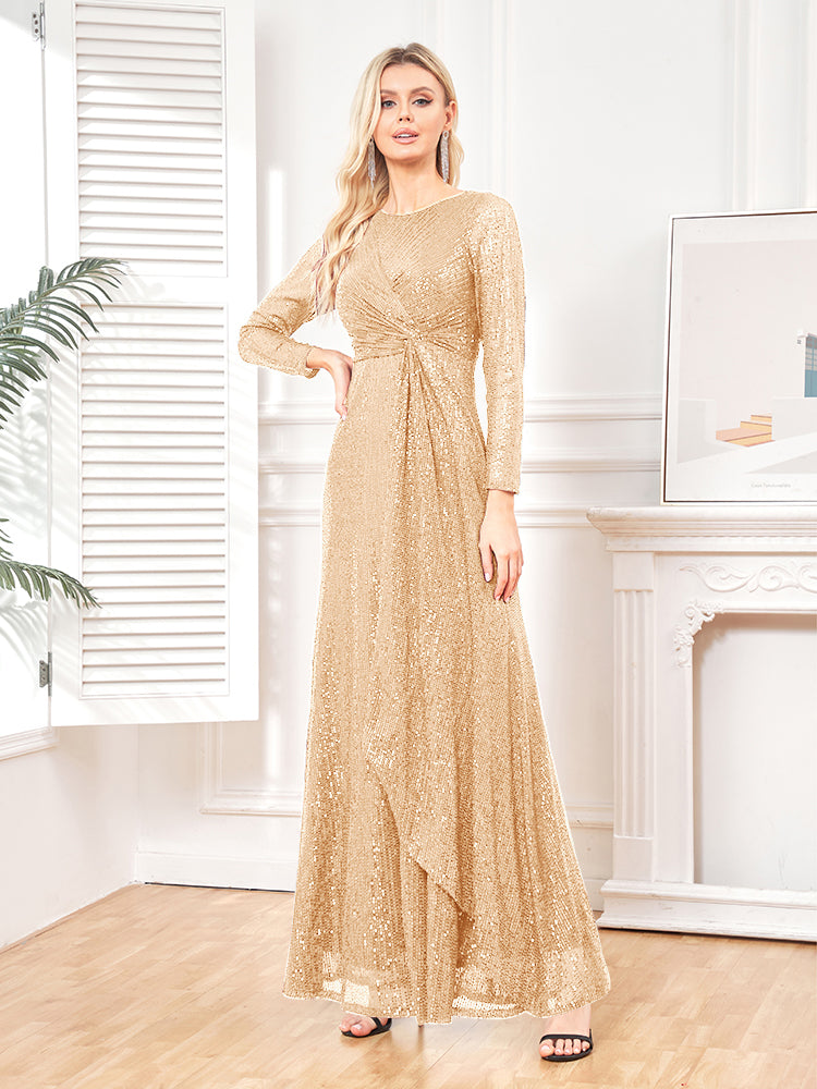 XUIBOL | Beaded Scoop-neck Elegant Evening Dresses