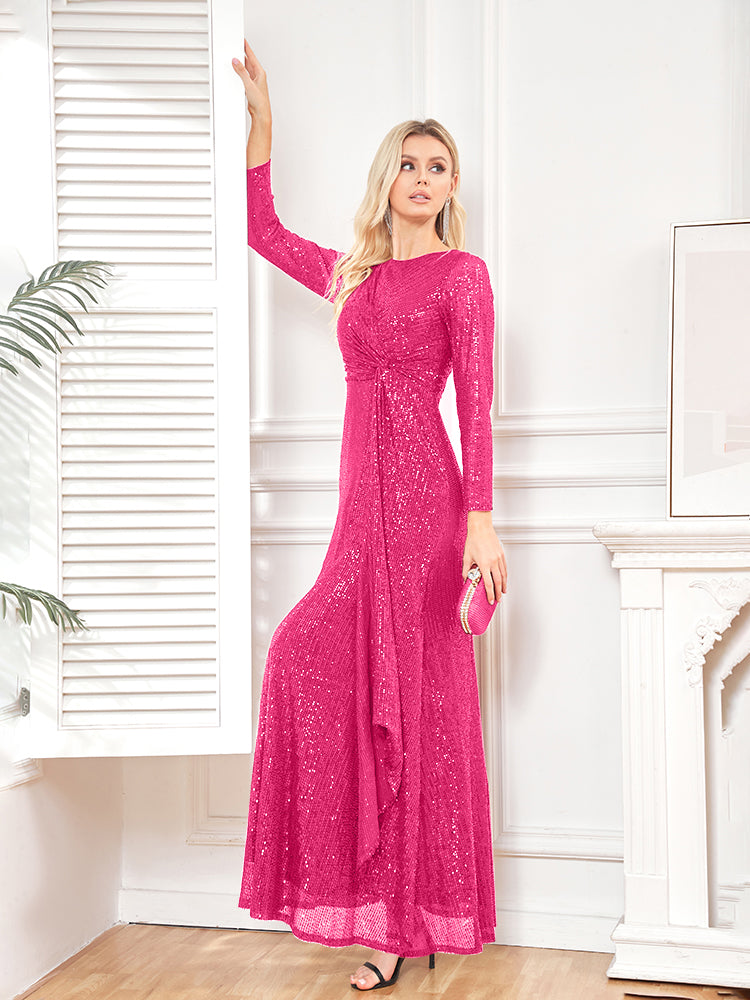 XUIBOL | Beaded Scoop-neck Elegant Evening Dresses