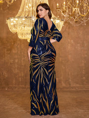 V-Neck Slit Maxi Dress