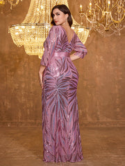 V-Neck Slit Maxi Dress