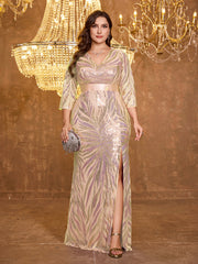 V-Neck Slit Maxi Dress
