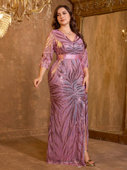 V-Neck Slit Maxi Dress