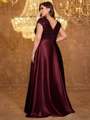 Sequin Patchwork Evening Dress