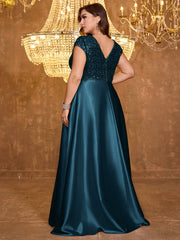Sequin Patchwork Evening Dress