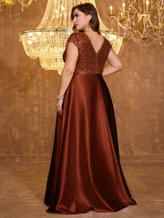 Sequin Patchwork Evening Dress