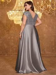 Sequin Patchwork Evening Dress