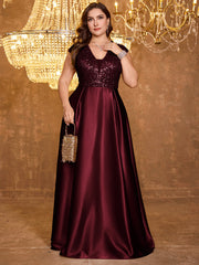 Sequin Patchwork Evening Dress