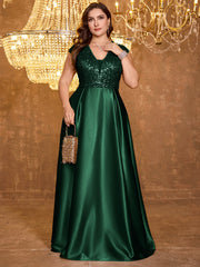Sequin Patchwork Evening Dress