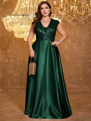 Sequin Patchwork Evening Dress
