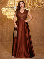 Sequin Patchwork Evening Dress