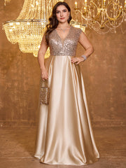 Sequin Patchwork Evening Dress