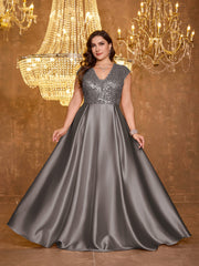 Sequin Patchwork Evening Dress