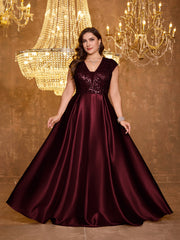 Sequin Patchwork Evening Dress