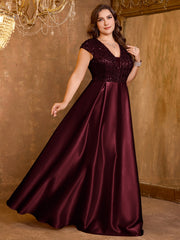 Sequin Patchwork Evening Dress