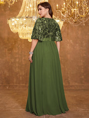 Sequin Mesh Formal Dress