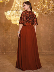 Sequin Mesh Formal Dress