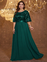 Sequin Mesh Formal Dress