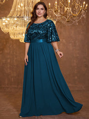 Sequin Mesh Formal Dress