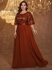 Sequin Mesh Formal Dress