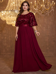 Sequin Mesh Formal Dress